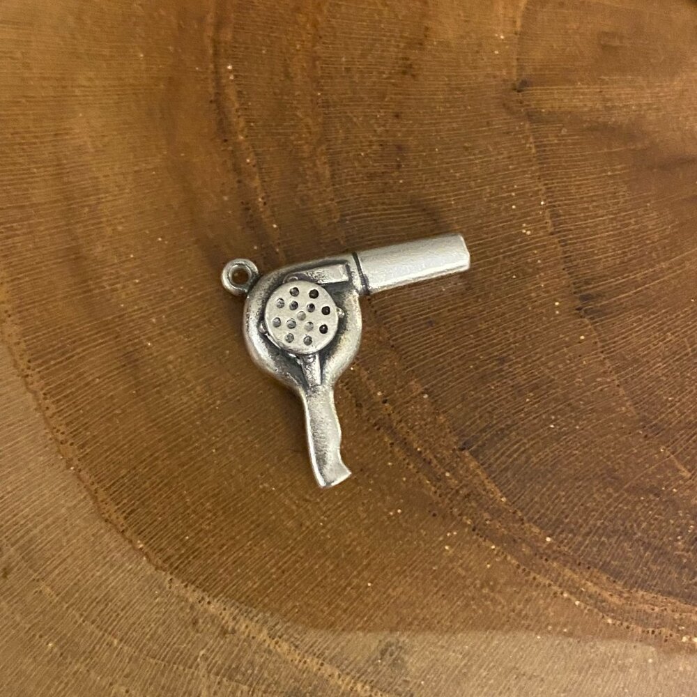 RETIRED James Avery Hair Dryer Charm, Sterling Silver